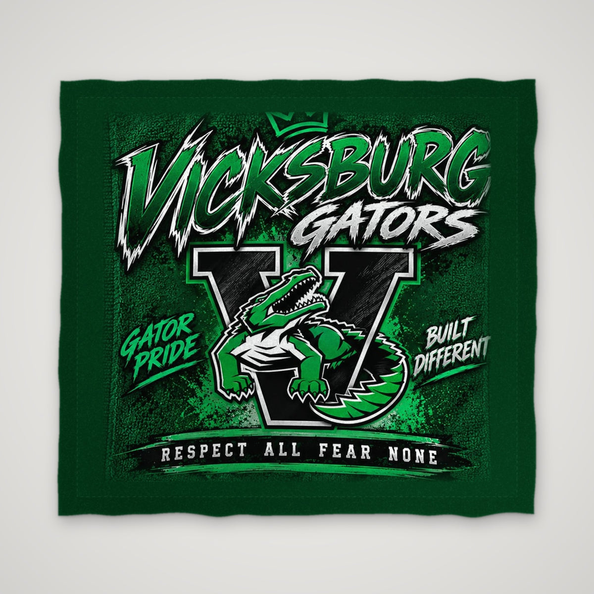 Vicksburg Gators Spirit Towel β Towel β Kelly Green