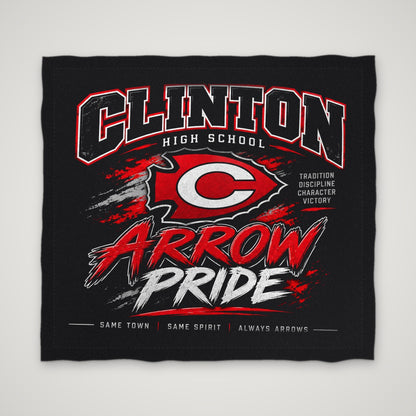Clinton Arrows Spirit Towel – Towel – Black