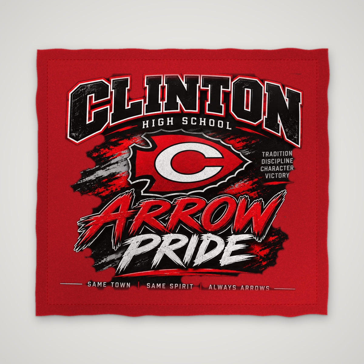 Clinton Arrows Spirit Towel – Towel – Red