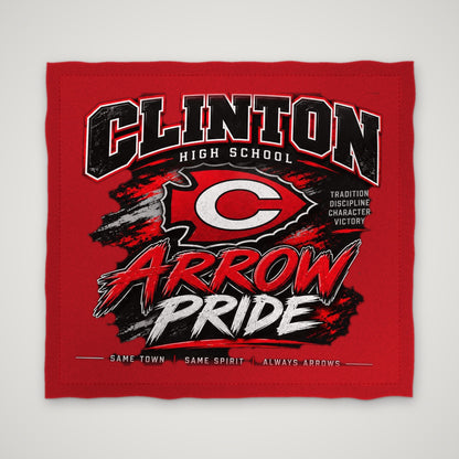 Clinton Arrows Spirit Towel – Towel – Red