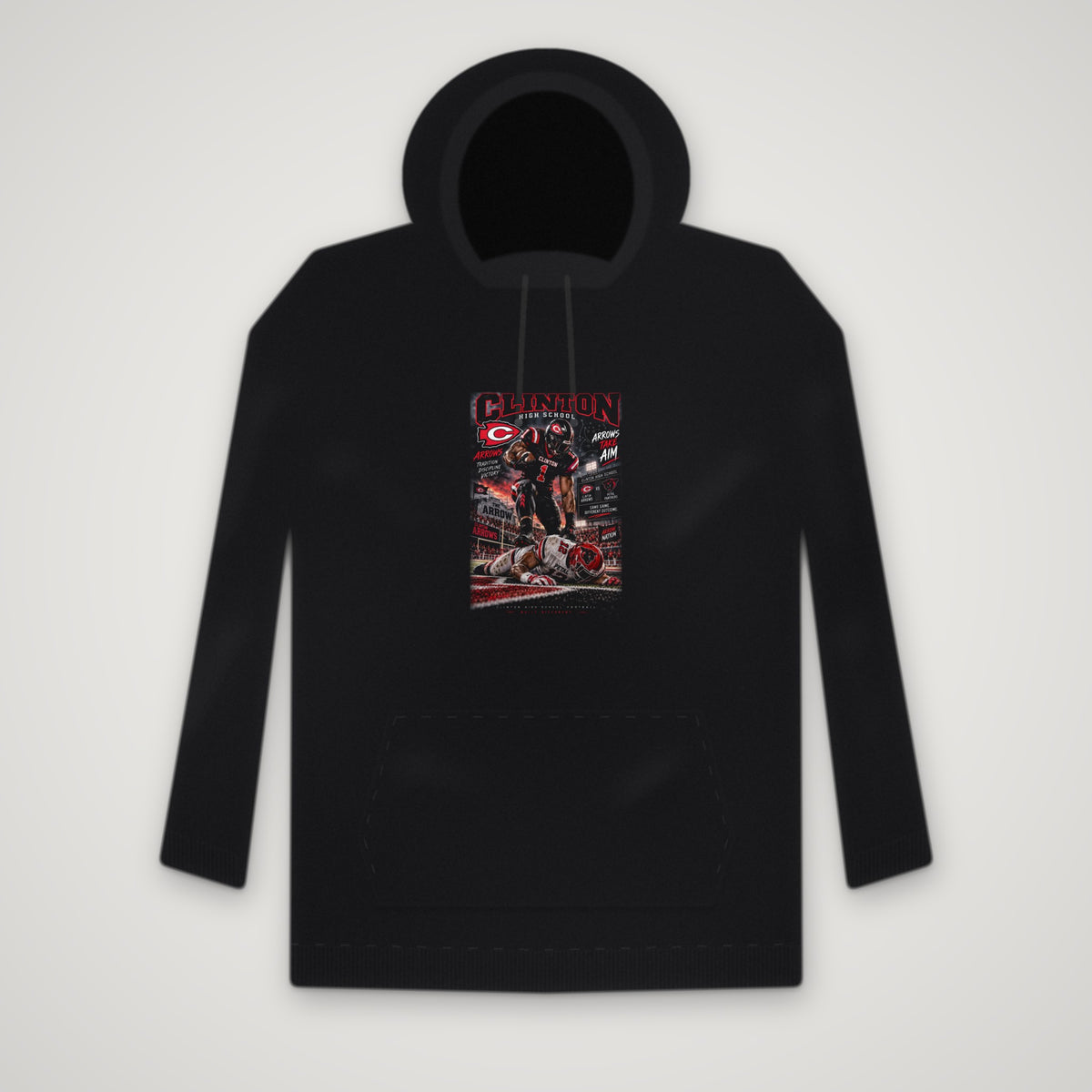 Clinton Arrows: Game Day – Hoodie – Black