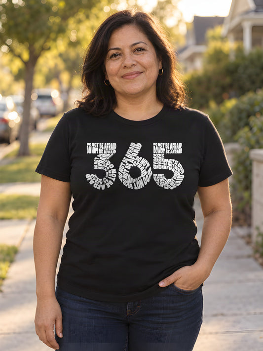 365 Days Unafraid worn by a model