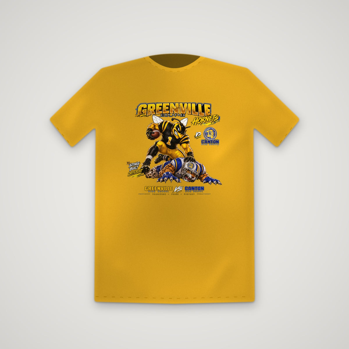 Greenville Hornets: Swarm Day – Tee – Gold