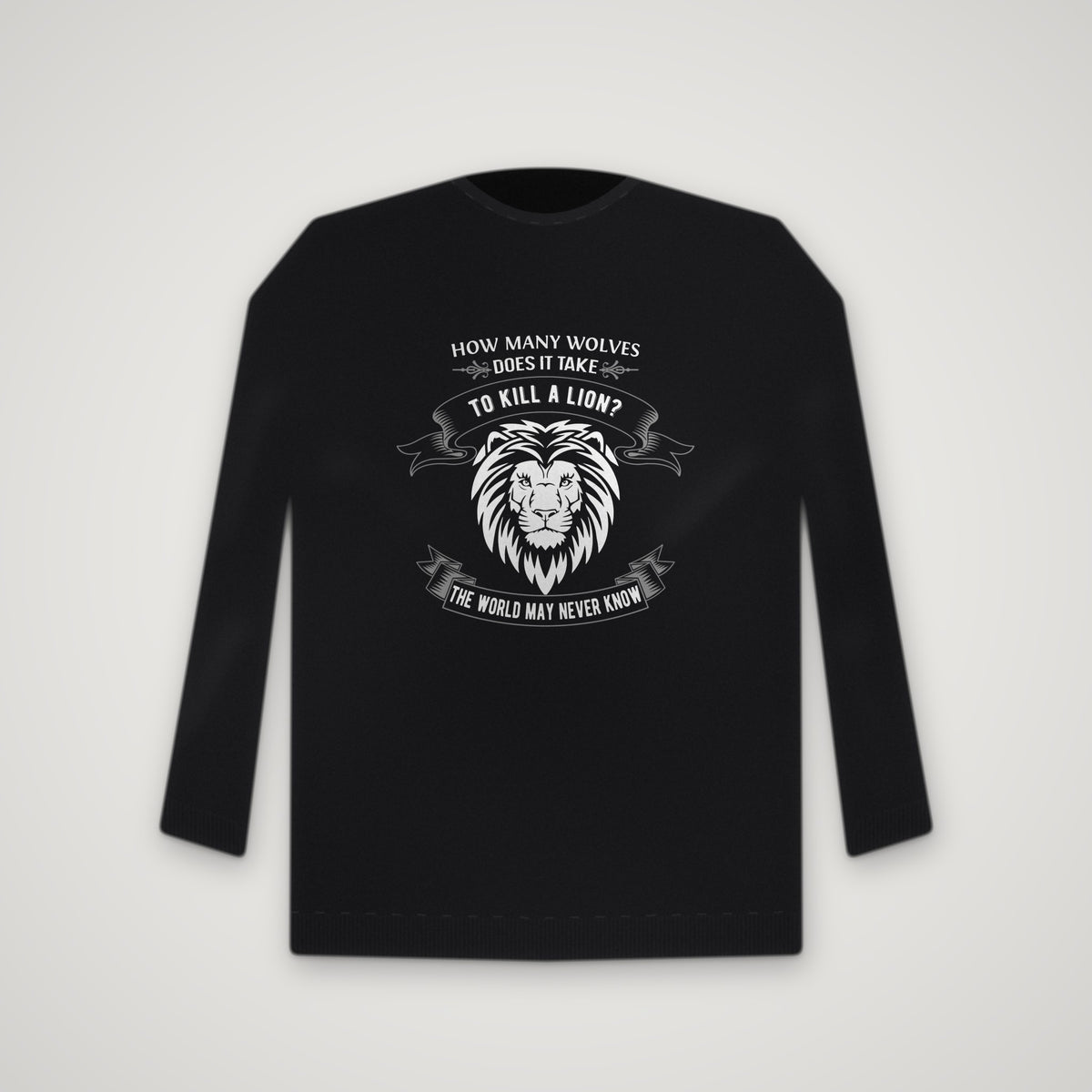 Live Like The Lion – Crewneck – Black