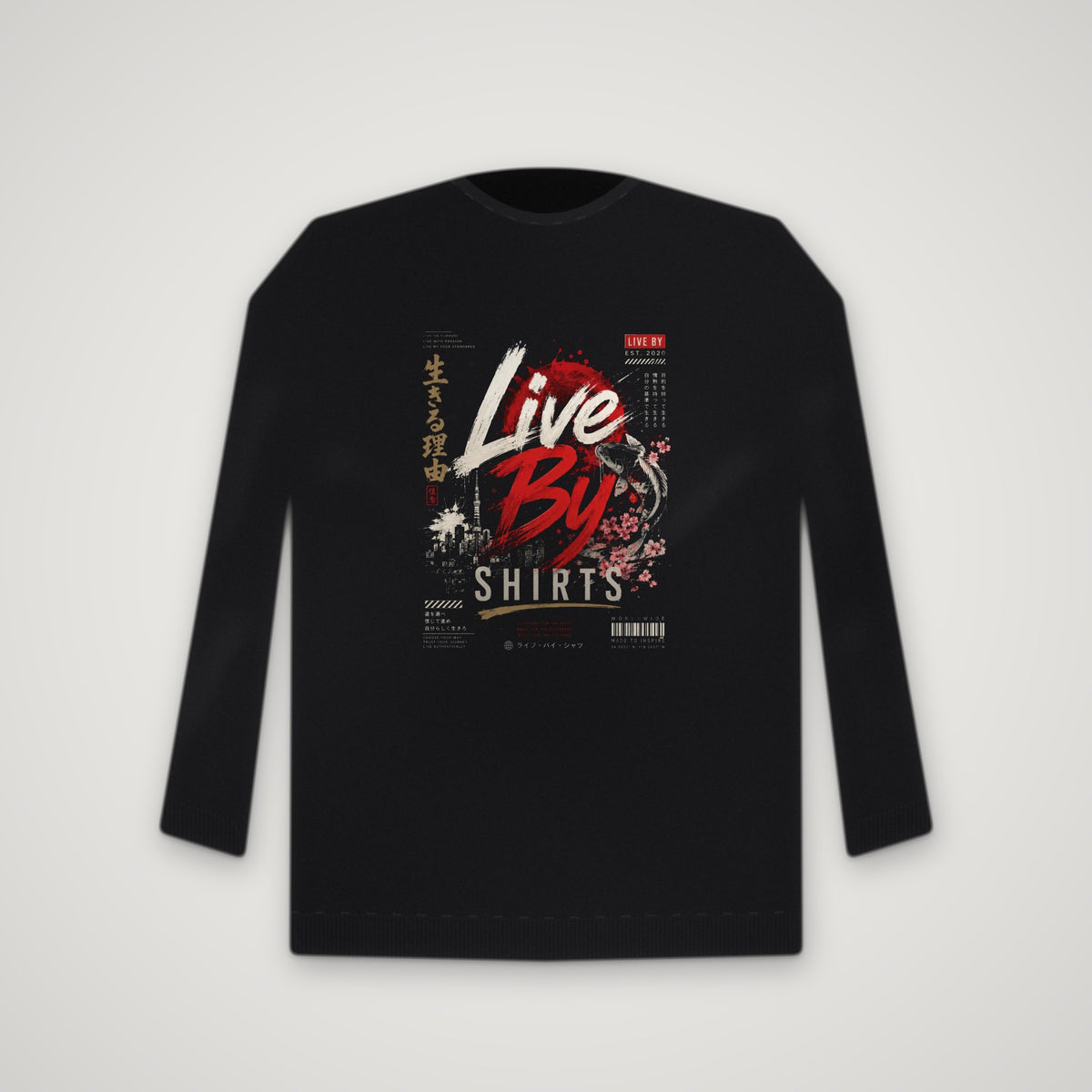Live Like the Koi – Crewneck – Black