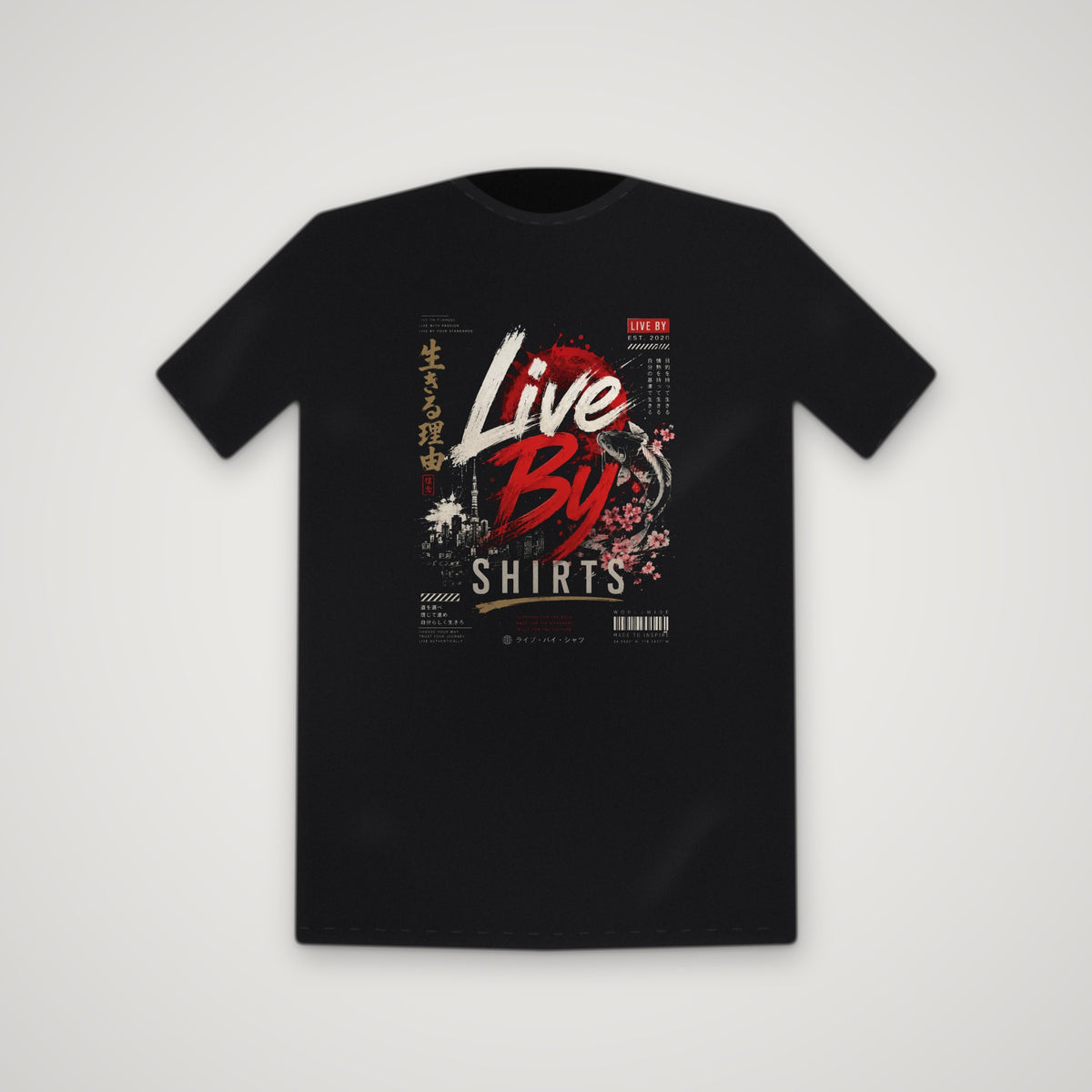 Live Like the Koi – Tee – Black