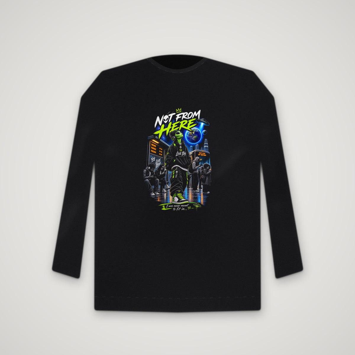 Live Out Of This World – Crewneck – Black