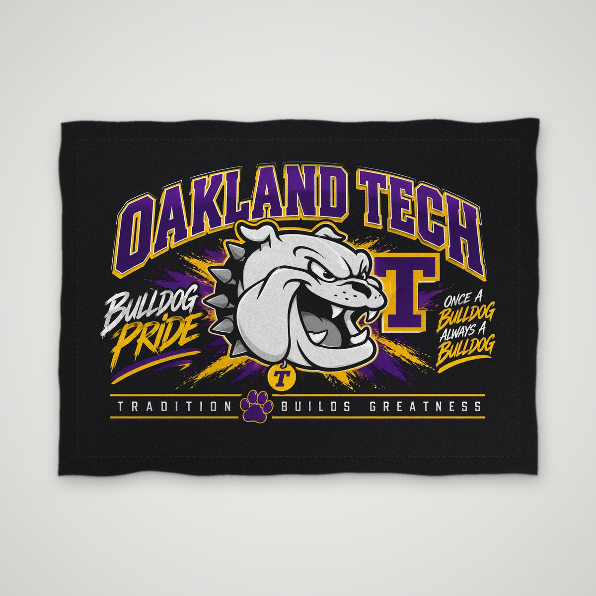 Oakland Tech Bulldog Pride Towel – Towel – Black