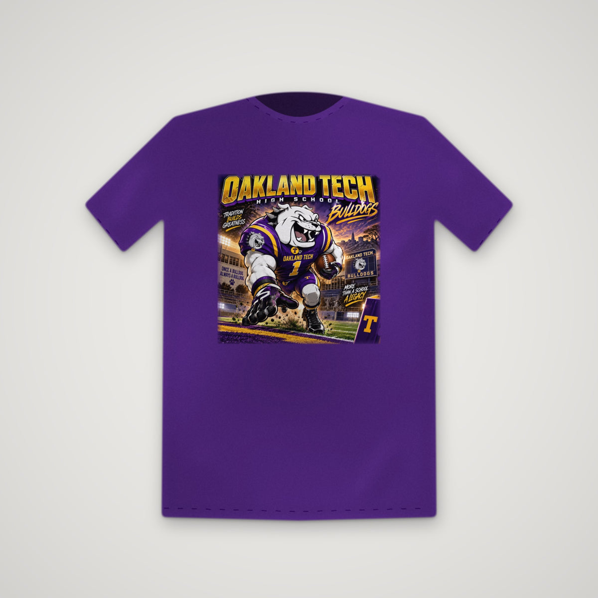 Oakland Tech Bulldogs: Big Game – Tee – Purple