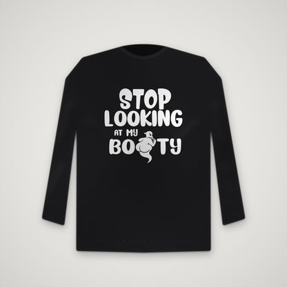 Stop Looking At My Boo-ty – Crewneck – Black