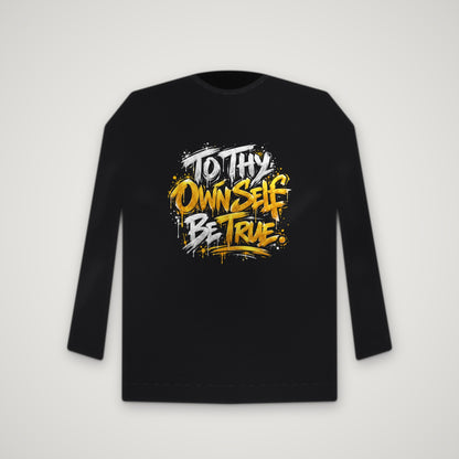 To Thy Own Self Be True – Crewneck – Black