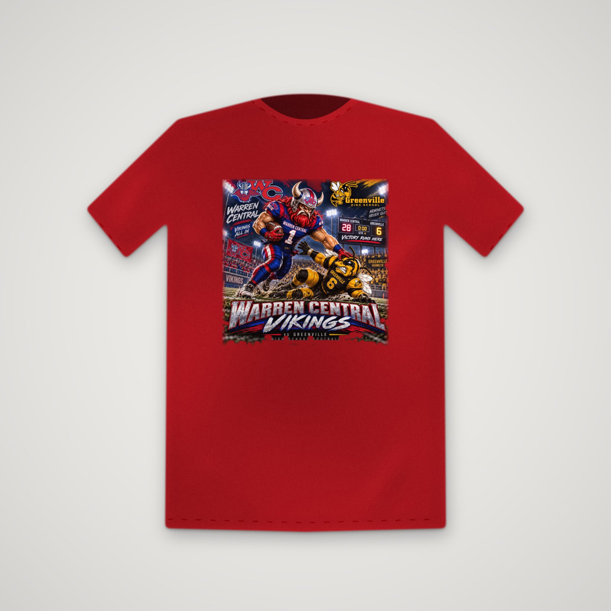 Warren Central Vikings: Rivalry Night – Tee – Red