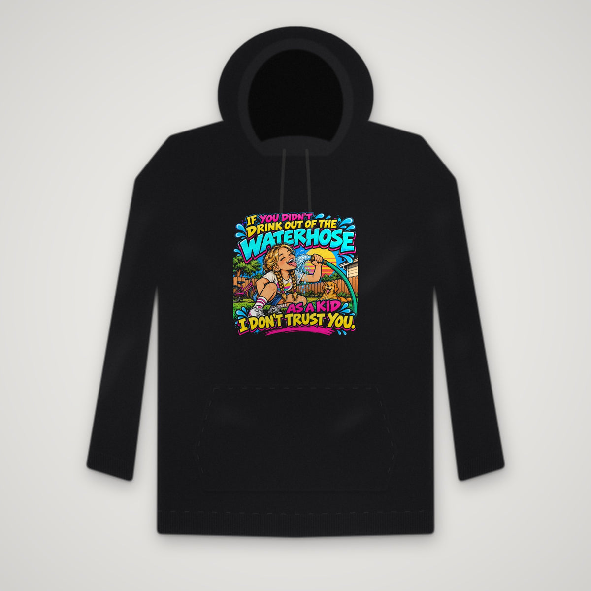 Raised On The Waterhose: Blonde – Hoodie – Black