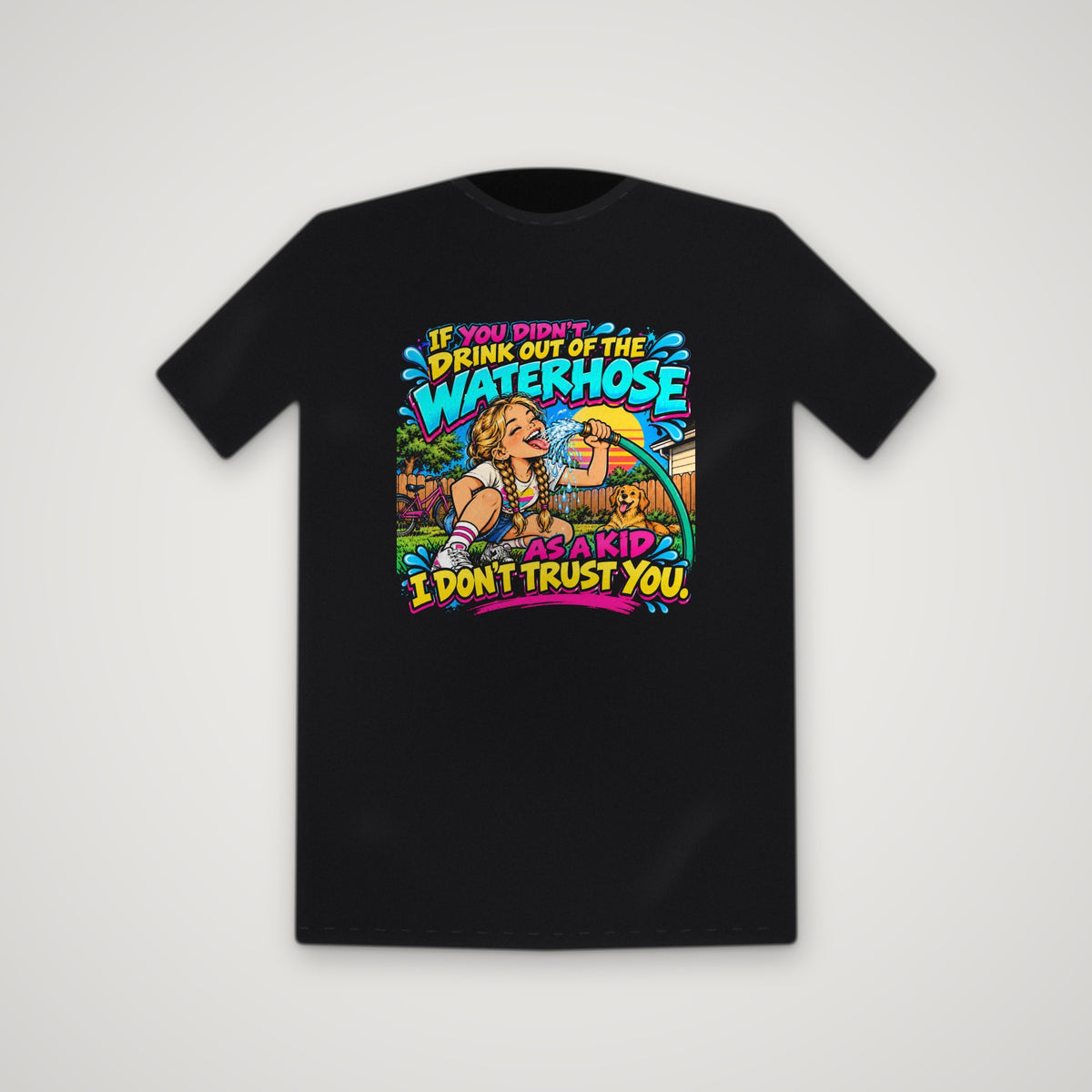 Raised On The Waterhose: Blonde – Tee – Black