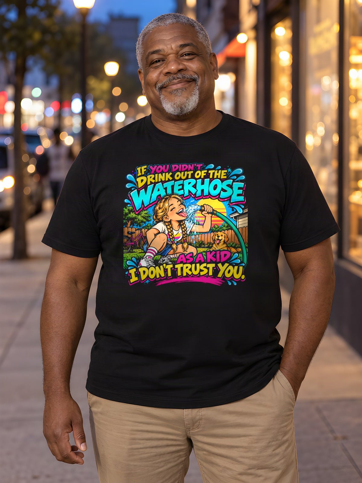 Raised On The Waterhose: Blonde worn by a model
