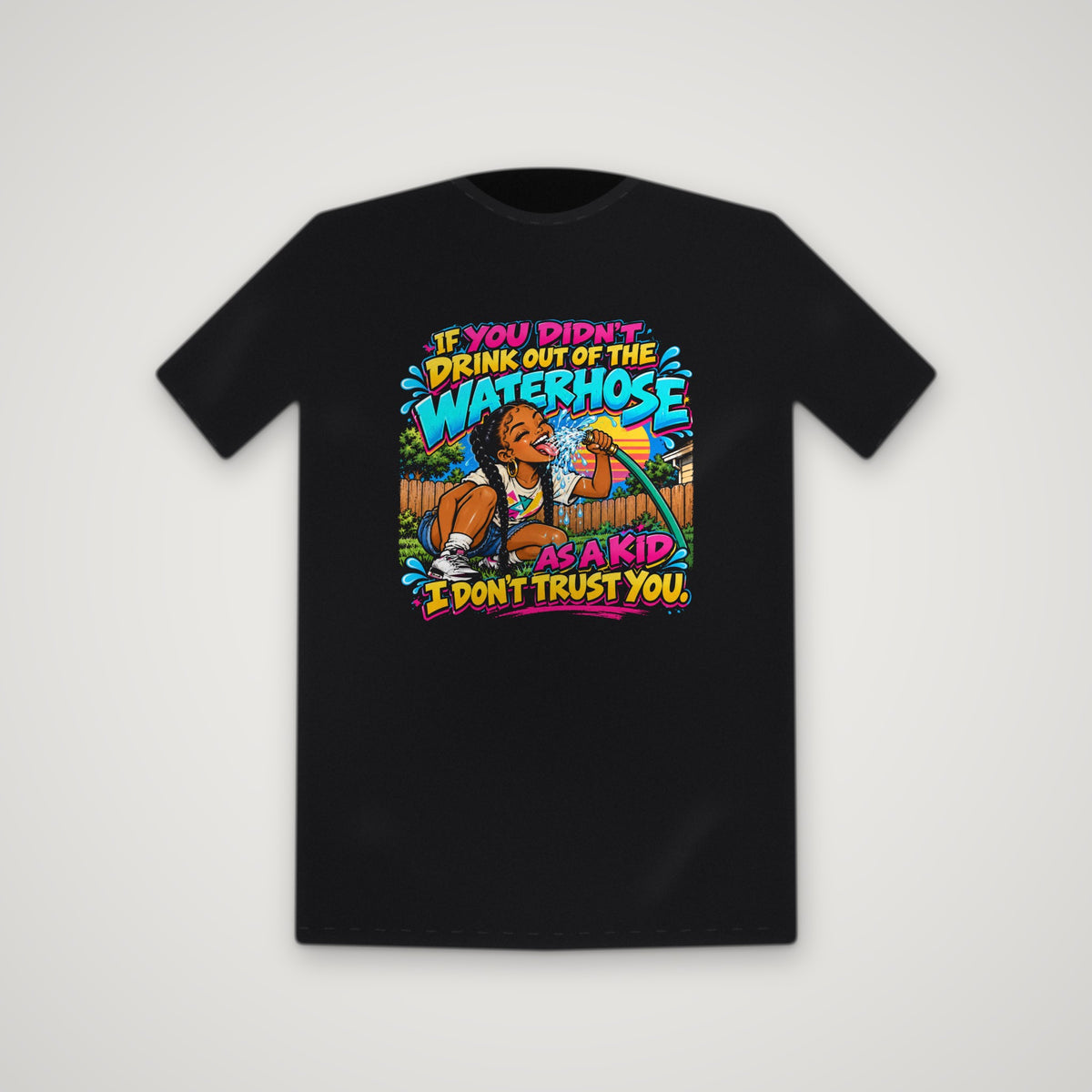 Raised On The Waterhose: Braids – Tee – Black